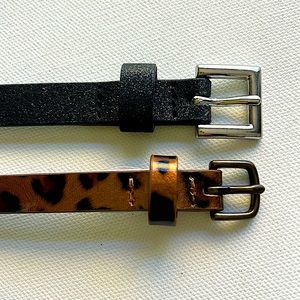 Two thin women’s belts